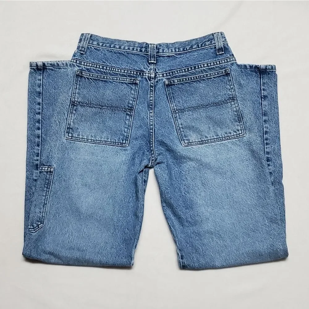 RARE Vintage 1990s AE Dungarees Distressed Button-Fly Baggy Cargo Jeans